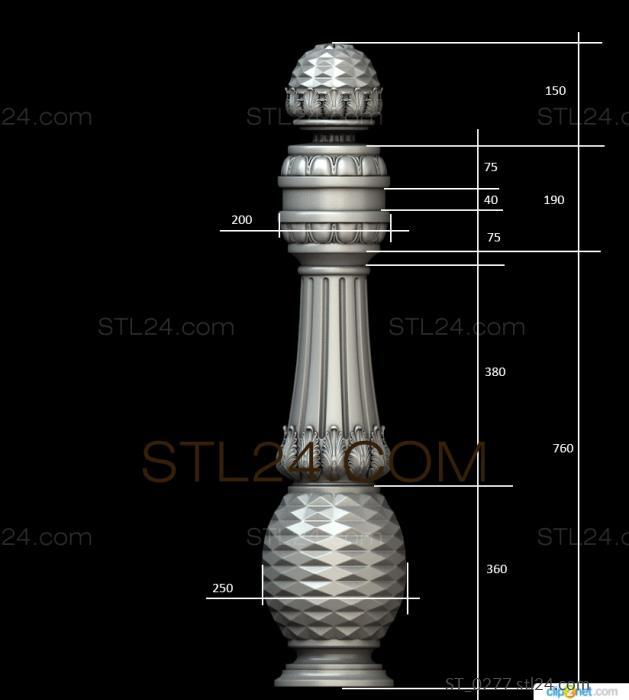 Pillar (ST_0277) 3D models for cnc